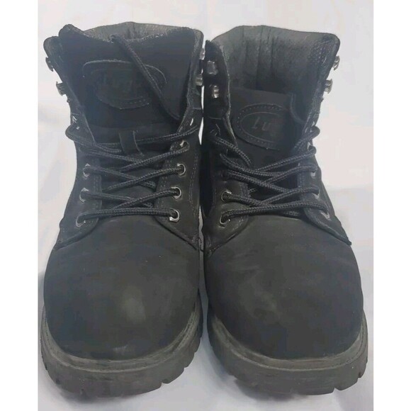 Lugz Womens Brace Hi Lace Up Casual Boots Ankle 1" Heel - Black 11 WMANTHD-001 - Picture 2 of 10